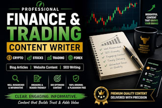 write engaging finance, trading and crypto content