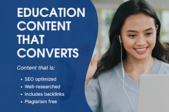 write SEO blog posts for edtech and college prep brands