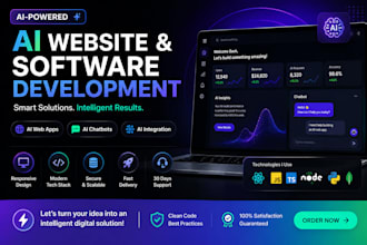 develop ai website, ai web app, ai software and ai chatbot