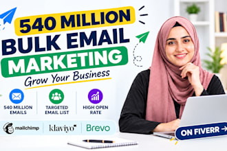 send  540 million bulk email blast, email marketing campaign to inbox