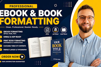 do book formatting for ebook, paperback, amazon kdp, ingram spark , kindle PDF