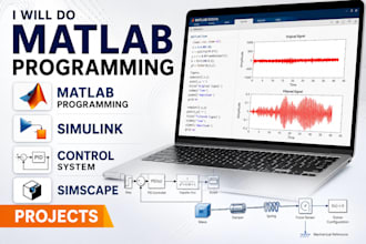 do matlab programming, simulink, control system and simscape projects