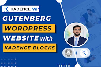 design gutenberg wordpress website with kadence block and gutenberg block