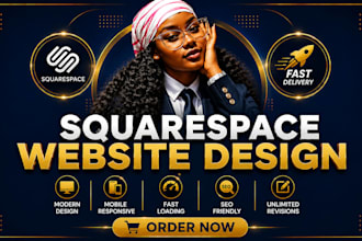 build squarespace website design redesign and develop squaresapce landing page