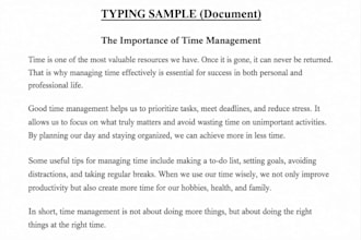 accurate english typing and data entry