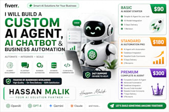 build a custom ai agent, ai chatbot and business automation