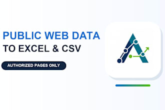extract public web data into excel or CSV