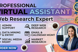 do professional web research and virtual assistant copy paste work