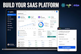 build full stack saas dashboard webapp, b2b web app