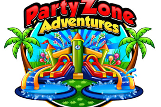design amazing bounce house logo