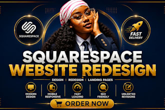 build squarespace website redesign , redesign squarespace website development