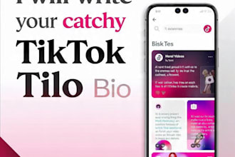 write a catchy tiktok bio and social media caption