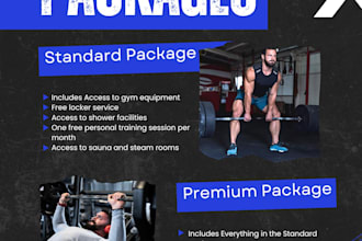 design professional corporate, business or gym flyers and ads
