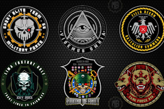 design clean military badge, patch, round sticker,label logo