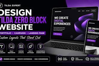 design tilda zero block website portfolio campaign landing page custom layout