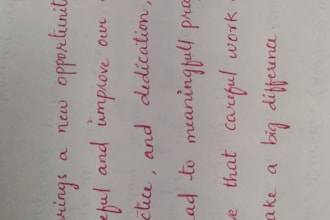 provide neat and professional  personalized handwriting