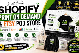 shopify print on demand, etsy pod store, shopify printful, printify, shopify pod
