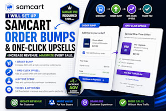 set up samcart order bumps and one click upsells for coaches and course creators