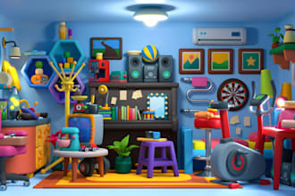 create custom 3d models props and stylized assets