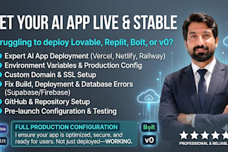 deploy and fix your lovable replit bolt or ai app