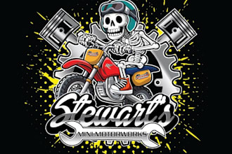design awesome motor work logo