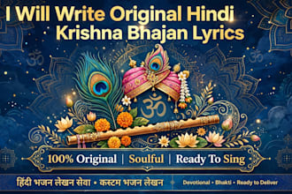 write original hindi devotional bhajan lyrics for you