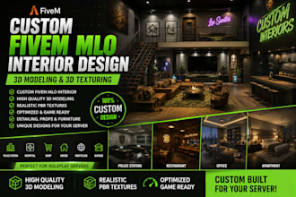 custom fivem mlo interior design and 3d texturing fivem mlo interior design