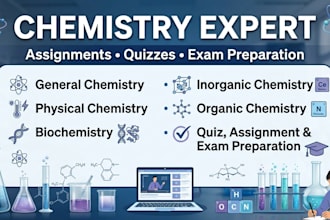 do organic, inorganic, biochemistry , general analytical and  physical chemistry