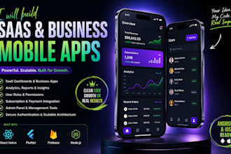 build a saas dashboard or business management mobile app
