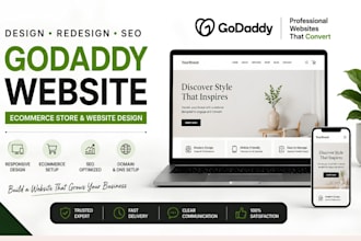 design godaddy ecommerce store website redesign godaddy website builder SEO