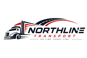 design a professional trucking, truck, logistics and transportation logo