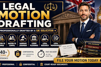 draft, review and file professional legal motions and court pleadings