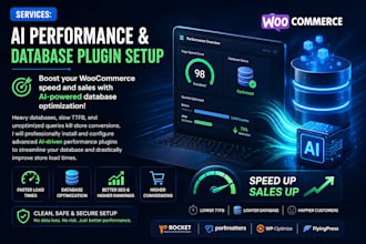 speed up woocommerce and optimize database using ai plugins