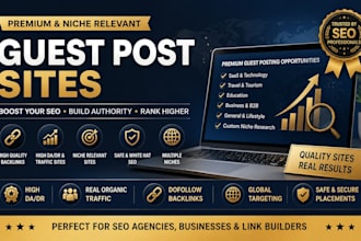 provide premium quality niche guest post sites