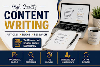 write high quality article and blog posts