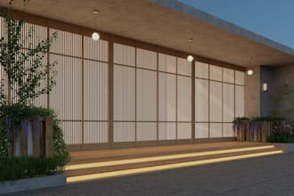 exterior architectural and landscape 3d renderings