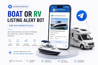 build a boat or rv listing alert bot for any marketplace