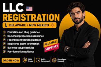 assist with delaware and new mexico llc formation and ein setup