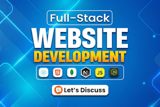 build website development as full stack developer, front end developer