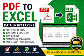 convert PDF, scanned images and documents into excel