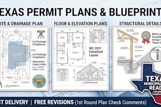 draft texas permit drawings and building blueprints