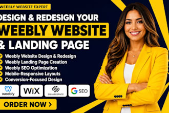 design and redesign weebly website, build weebly landing page, do weebly seo