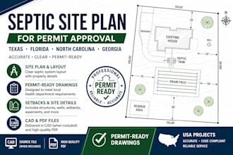 design septic site plans for texas florida north carolina georgia