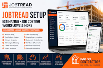 set up jobtread construction estimating job costing and workflows