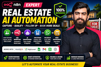 build n8n ai automation workflows for real estate agencies