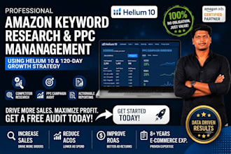 do amazon keyword research via helium 10 for listing and PPC