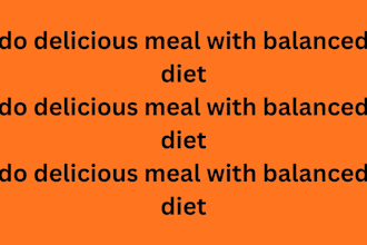 do delicious meal with balanced diet