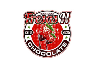 create wonderful and excellent strawberry logo design