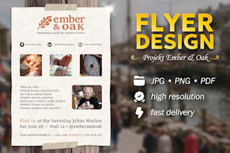 design a modern printable flyer for your business or event