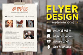 design a modern, printable flyer